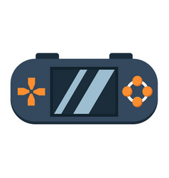 Handheld game console flat icon controller Vector Image