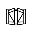 openable garage entry gate icon outline vector image vector image