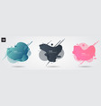 set abstract liquid shape modern graphic vector image vector image