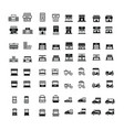 store and shop icons 64 item vector image