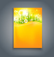 bright summer blank with flowers vector image vector image