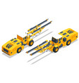 isometric tunneling drilling rigs self-propelled vector image