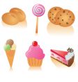 pastry icons vector image