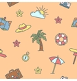summer time sea vacation seamless pattern vector image vector image