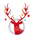christmas deer background vector image