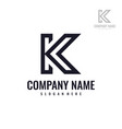 abstract letter k logo design template creative vector image