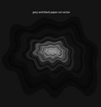 grey and black paper cut vector image vector image