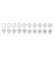 segmented circles set isolated on a white vector image vector image