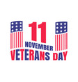 vintage banner for veterans day vector image