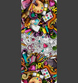 artist hand drawn doodle banner cartoon detailed vector image vector image