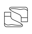 neoprene socks for diving icon isolated vector image