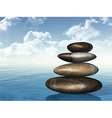 pebbles on ocean vector image vector image