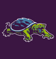 angry snapping turtle sport mascot logo style vector image