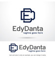 letter e and d logo template vector image vector image