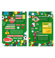 posters for soccer club game vector image