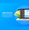 web design concept creating websites designed vector image