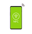 contactless nfc wireless pay sign logo credit vector image vector image