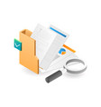 search select business data in folder vector image vector image