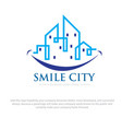 smile city logo designs vector image vector image