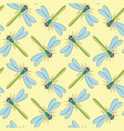 dragonfly seamless pattern for textile design vector image vector image