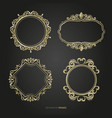 luxury border frame set vector image vector image