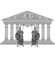 two titans and temple of atlantis vector image