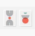abstract art poster with geometric shapes vector image