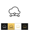 cloud computer technology icon vector image
