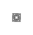 letter t square logo design concept vector image vector image