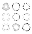 set of sparkles and starbursts with rays vector image