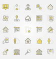 real estate colorful icons vector image