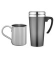 thermo tumbler mockup travel mug metal coffee cup vector image