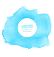 abstract blue watercolor stain background vector image