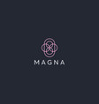 abstract geometric logo from rings universal vector image