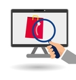 buy online over white background computer design vector image