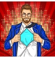 pop art super dad hero vector image vector image