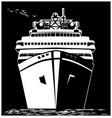 stylized ocean liner vector image vector image