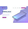 3d realistic isometric colorful smartphone mockup vector image vector image