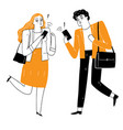 people are exciting for something received vector image vector image