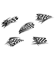 racing flags in tribal style vector image vector image