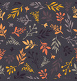 seamless pattern with abstract leaves vector image