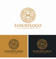 vintage gold luxury logo design template vector image