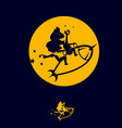 kids ride rocket and touch star vector image vector image