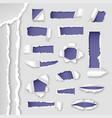 paper lacerated ragged torn edges hole vector image