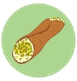 typical sicilian dessert cannoli vector image vector image