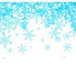 abstract winter background from blue snowflakes vector image vector image