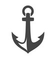 simple sea anchor icon flat vector image vector image