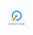 arrow right round logo vector image