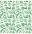 ecology seamless pattern with thin line icons vector image