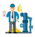 gas manager flat style colorful cartoon vector image